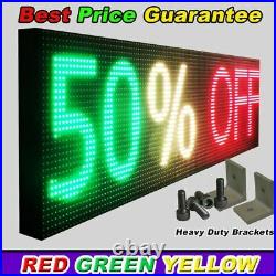Tri Color Business Store Shop Window Digital Led Sign 7 X 100 Text Display
