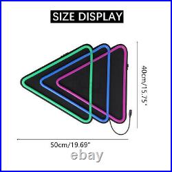 Triangle LED Neon Sign Light Hanging Party Store Visual Artwork Lamp Wall