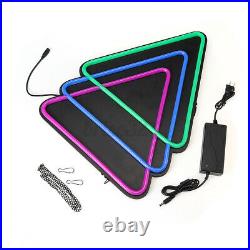 Triangle LED Neon Sign Light Hanging Party Store Visual Artwork Lamp Wall