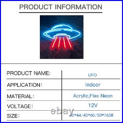 UFO Design Neon Signs Suitable Home Bar Club Garage Store LED Light Wall Decor