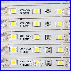 US 100ft 5050 SMD 3 LED Bulb Module Lights Club Store Front Window Sign Lamp Kit