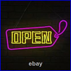 USA STOCK Ultra Bright LED Neon Open Light Sign Business Store Club Lamp Board