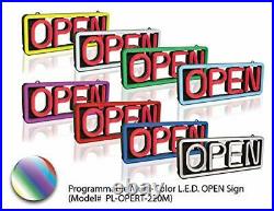 Ultra Bright Electronic LED Neon Multi-Color Business Store Window Open Sign, 8