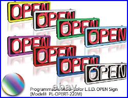 Ultra Bright Electronic LED Neon Multi-Color Business Store Window Open Sign, 8