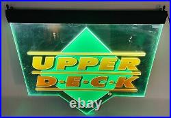 Upper Deck Trading Cards LED Light Up Retail Hobby Store Display Sign 20x19