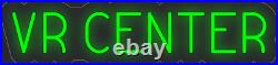 VR Center 24x6 inches Green Neon LED Sign Decor Wall Lights Brighte Store
