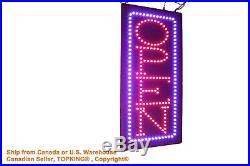 Vertical open 24 Neon Sign LED Open Sign Store Sign Business Sign Window Sign