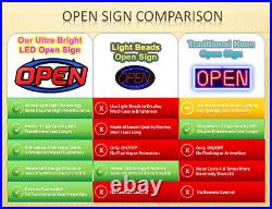 Very Large LED Open Sign for Restaurant Bar Shop Store Business Bright with Remote