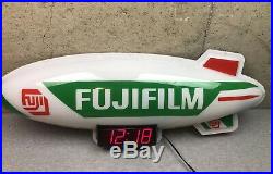 Vintage 1998 Fuji Fujifilm Dualite 36 Store Advertising Blimp Sign with Led Clock