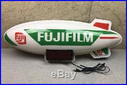 Vintage 1998 Fuji Fujifilm Dualite 36 Store Advertising Blimp Sign with Led Clock