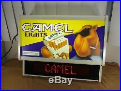 Vintage JOE CAMEL Cigarettes JOE CAMEL LED Message Board STORE Sign Display RARE