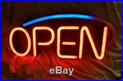 Vintage LED Neon Tube Buiness Or Store Open Sign