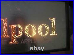 Vntg Whirlpool Led Light Up Store Display Advertising Sign-works Well-use Wear