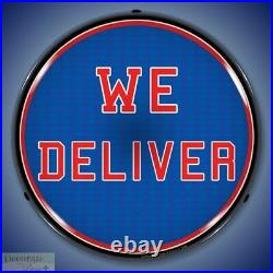 WE DELIVER Sign 14 LED Light Store Business Advertise Made In USA Life Warranty