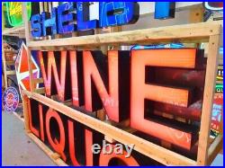 WINE CHANNEL LETTERS SIGN / WINE SIGNS / LIQUOR STORE / LED Signs Alcohol Party