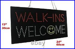 Walk-ins Welcome Neon Sign LED Open Sign Store Sign Business Sign Window Sign