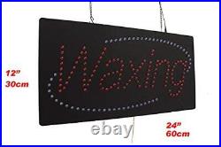 Waxing Sign, Signage, LED Neon Open, Store, Window, Shop, Business, Display