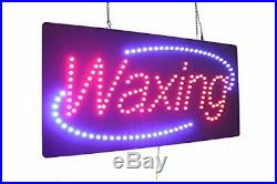Waxing Sign, Signage, LED Neon Open, Store, Window, Shop, Business, Display, Gr