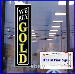 We Buy Gold Silver Coins Led Flat Panel 48in x 12in Business Store Signs 3 sign