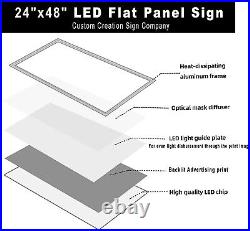 We Repair Computers LED flat panel Light box window Store sign 48x24