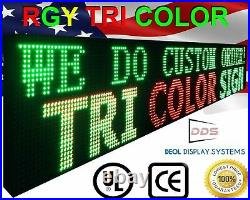 WiFi TRI-COLOR PROGRAMMABLE LED SIGN 25 X 63 SHOP STORE SCROLL TEXT DISPLAY