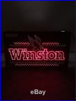 Winston Store Sign Fiber Optic Motion Light Up Sign Cigarette Man Cave