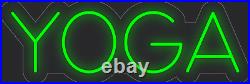Yoga 24x8in. Green Neon LED Sign Decor Wall Lights Brighten Up Store