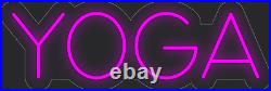 Yoga 24x8in. Hot Pink Neon LED Sign Decor Wall Lights Brighten Up Store