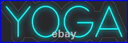 Yoga 24x8in. Sky Blue Neon LED Sign Decor Wall Lights Brighten Up Store