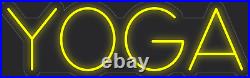 Yoga 36x12in. Yellow Neon LED Sign Decor Wall Lights Brighten Up Store